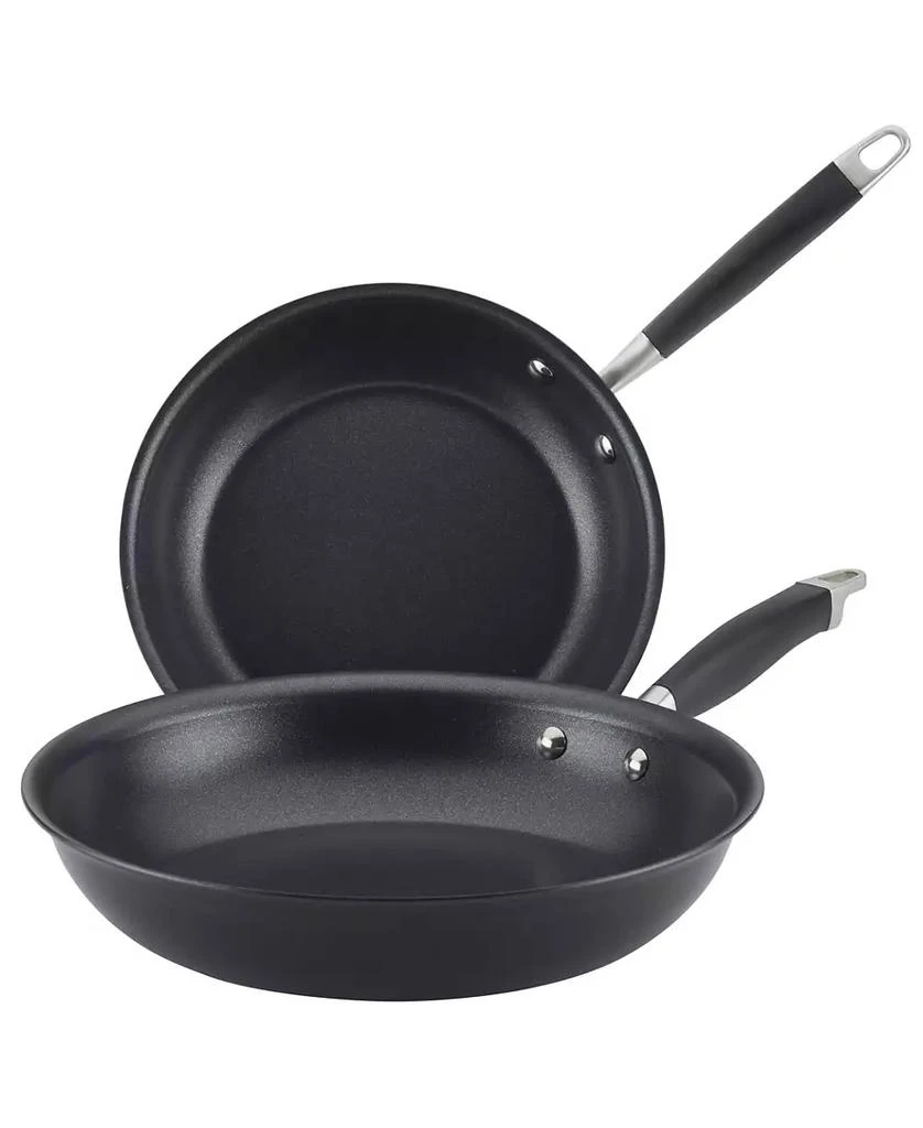 商品Anolon|Advanced Home Hard-Anodized Nonstick Skillet Set, 2 Piece,价格¥593,第1张图片