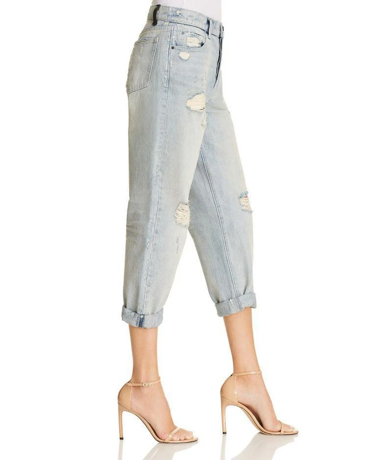 商品Alexander Wang|Slack Distressed Cuffed Boyfriend Jeans in Vintage Bleach,价格¥1551,第3张图片详细描述