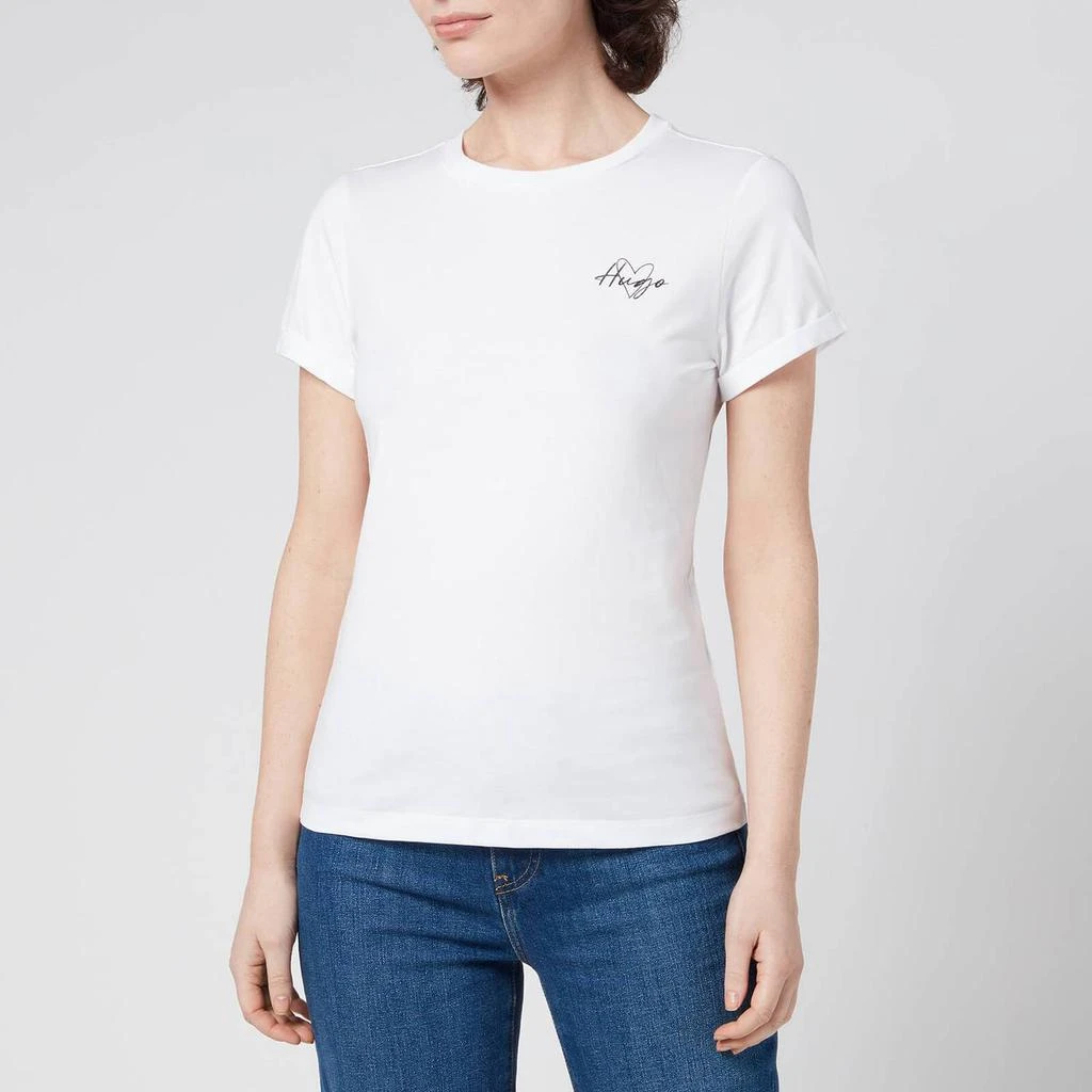 商品Hugo Boss|HUGO Women's The Slim T-Shirt 14 - White,价格¥275,第1张图片