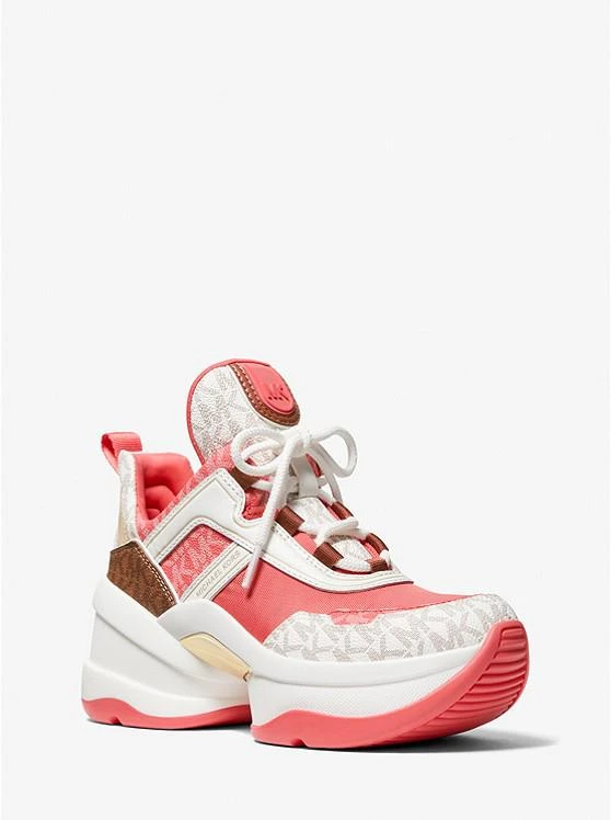 商品Michael Kors|Olympia Logo and Mesh Trainer,价格¥551,第1张图片