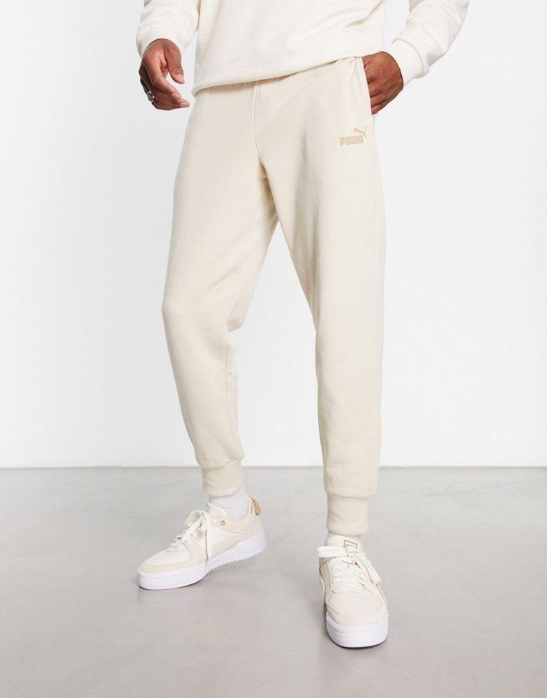 Puma essentials small logo joggers in off white商品第1张图片规格展示