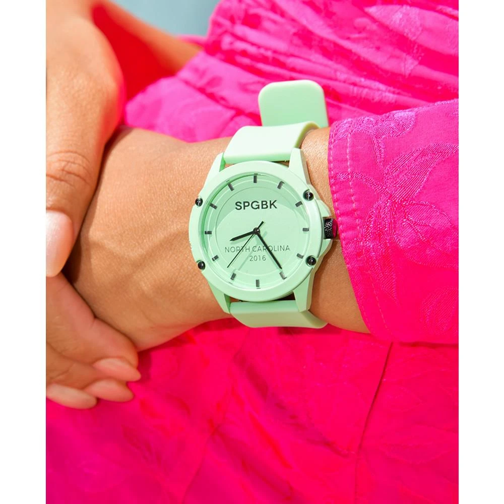 商品SPGBK Watches|Unisex Hay Street Teal Silicone Strap Watch 44mm,价格¥615,第4张图片详细描述