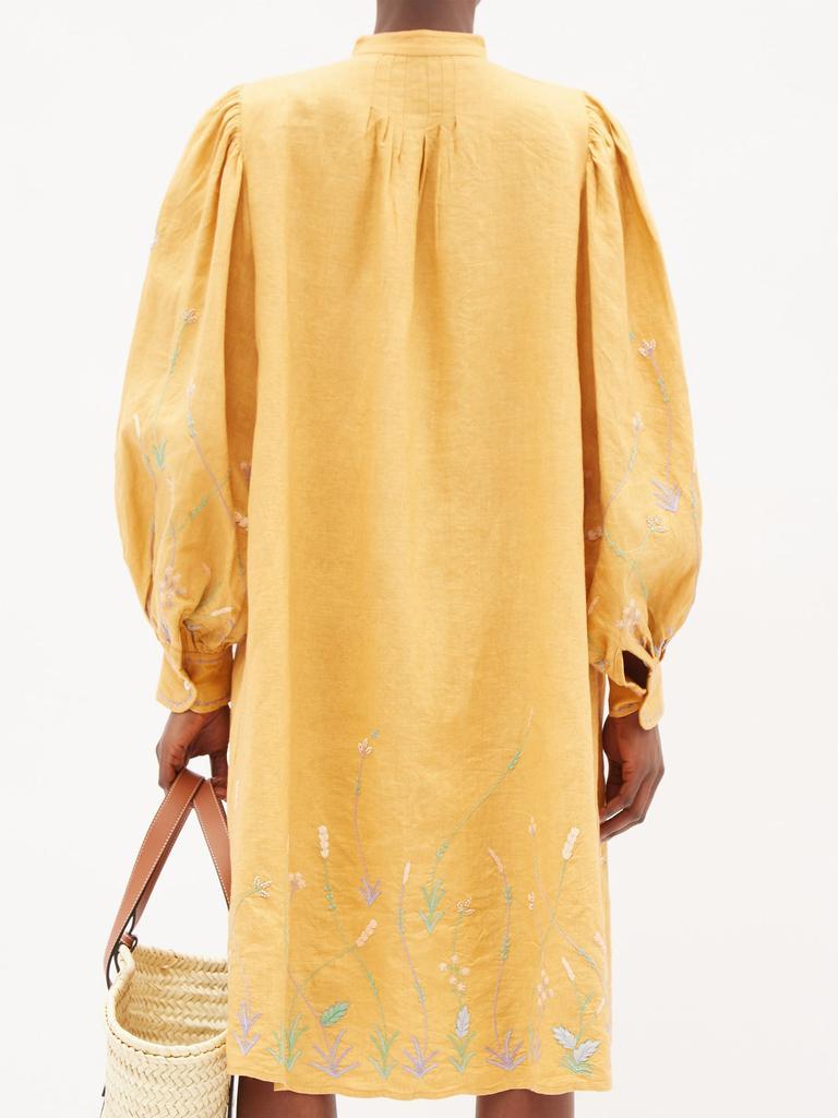 商品Thierry Colson|Yseult floral-embroidered linen shirt dress,价格¥1661,第7张图片详细描述