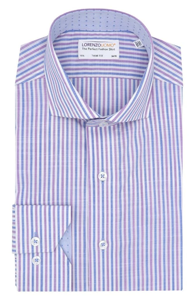 商品Lorenzo Uomo|Striped Trim Fit Dress Shirt,价格¥198,第1张图片