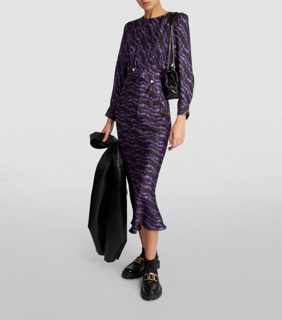 Silk Printed Midi Dress商品第2张图片规格展示