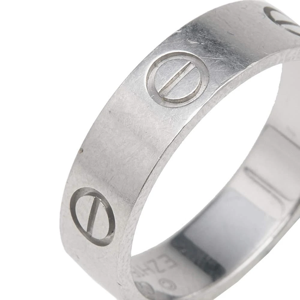 商品[二手商品] Cartier|Cartier Love Platinum Band Ring Size 58,价格¥9976,第3张图片详细描述