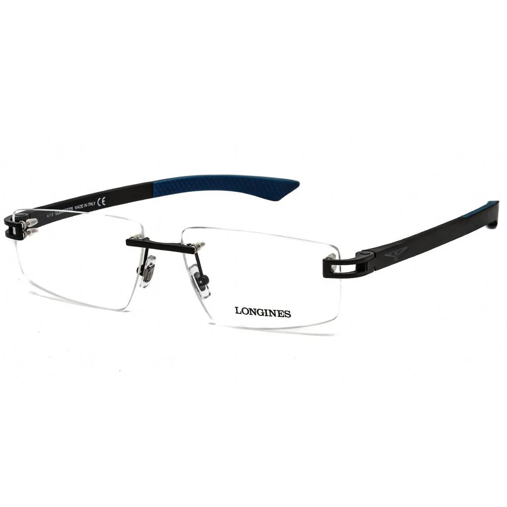 商品Longines|Longines Men's Eyeglasses - Clear Lens Matte Black Rectangular Frame | LG5007-H 002,价格¥392,第1张图片