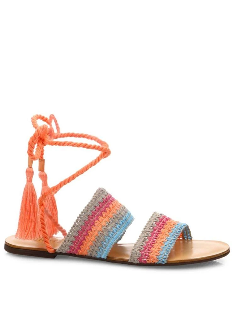 商品Schutz|Zendy Crochet Ankle-Wrap Slides,价格¥570,第5张图片详细描述