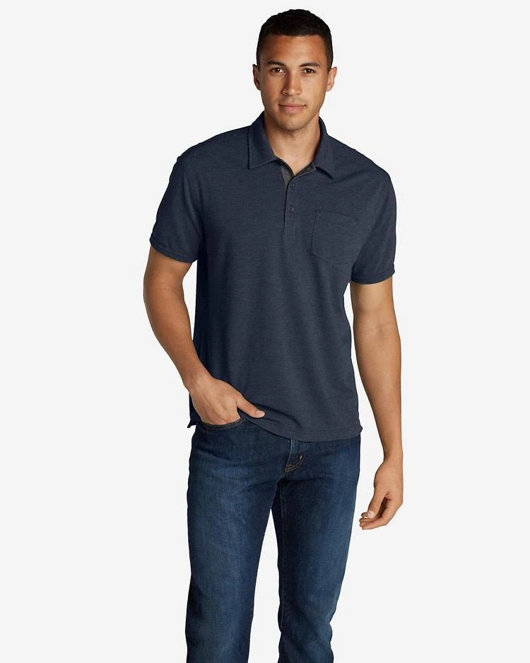 商品Eddie Bauer|Men&#39;s En Route Short-Sleeve Polo Shirt,价格¥187-¥298,第3张图片详细描述