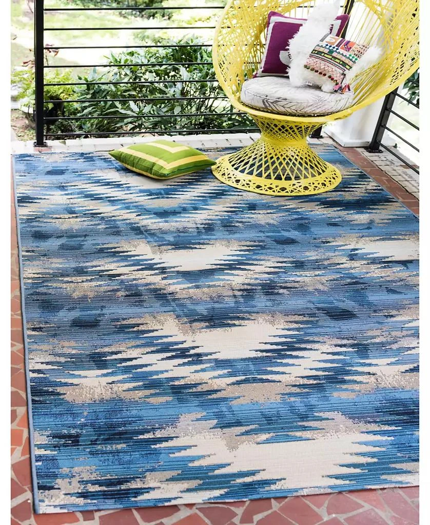 商品Bayshore Home|CLOSEOUT! Outdoor Pashio Pas2 5' 3" x 8' Area Rug,价格¥992,第5张图片详细描述