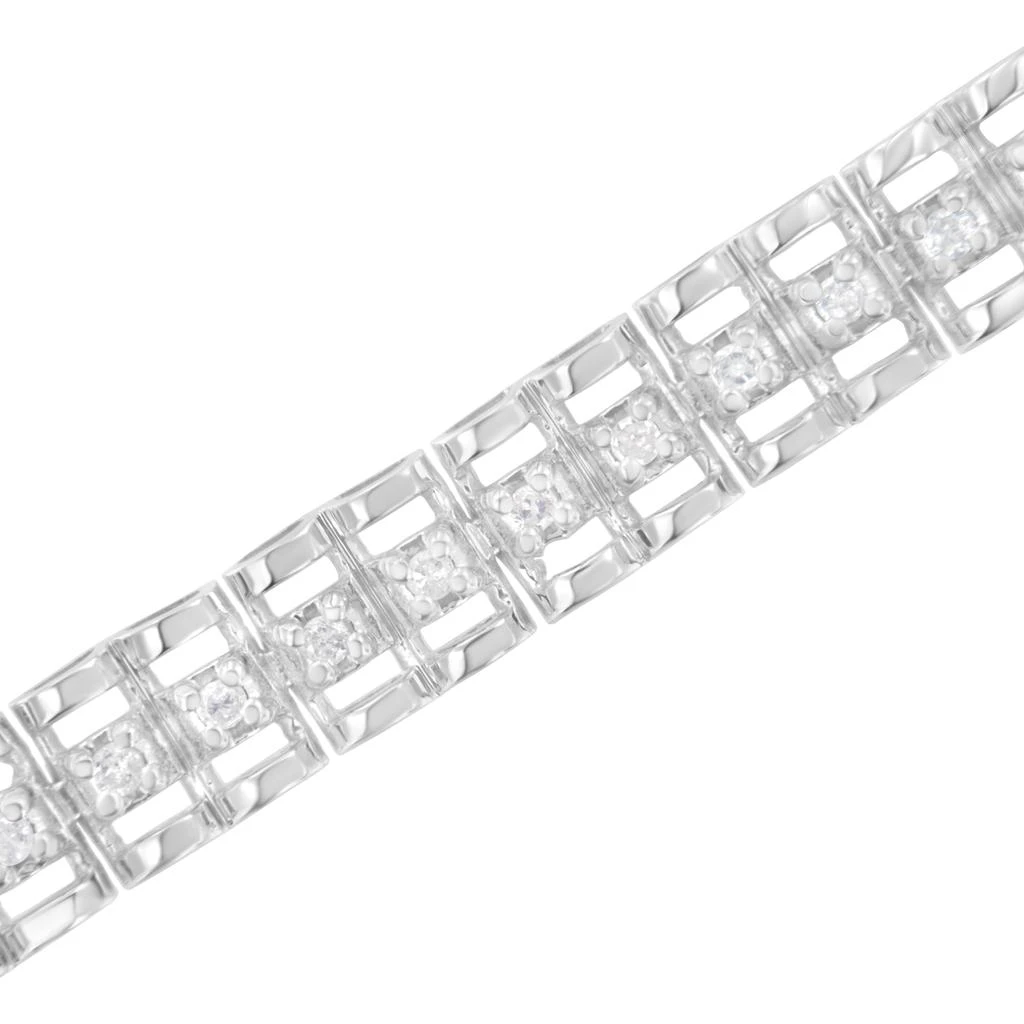 商品Haus of Brilliance|.925 Sterling Silver 1/4 cttw Round-Cut Diamond Double-Link Tennis Bracelet,价格¥2643,第4张图片详细描述