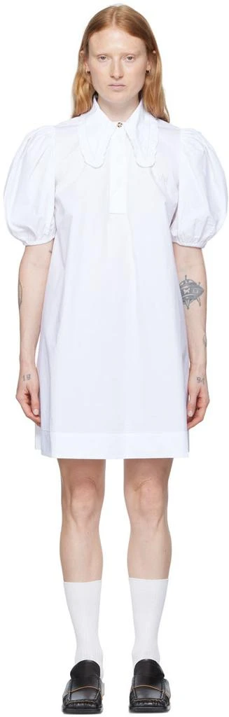 商品Ganni|SSENSE Exclusive White Minidress,价格¥397,第1张图片