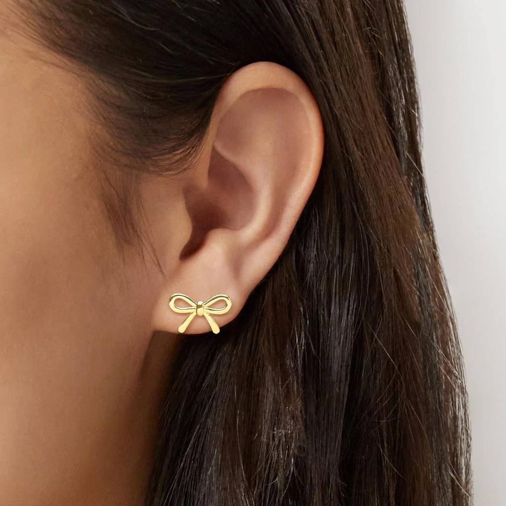 商品Canaria Fine Jewelry|Canaria 10kt Yellow Gold Ribbon Earrings,价格¥1178,第2张图片详细描述