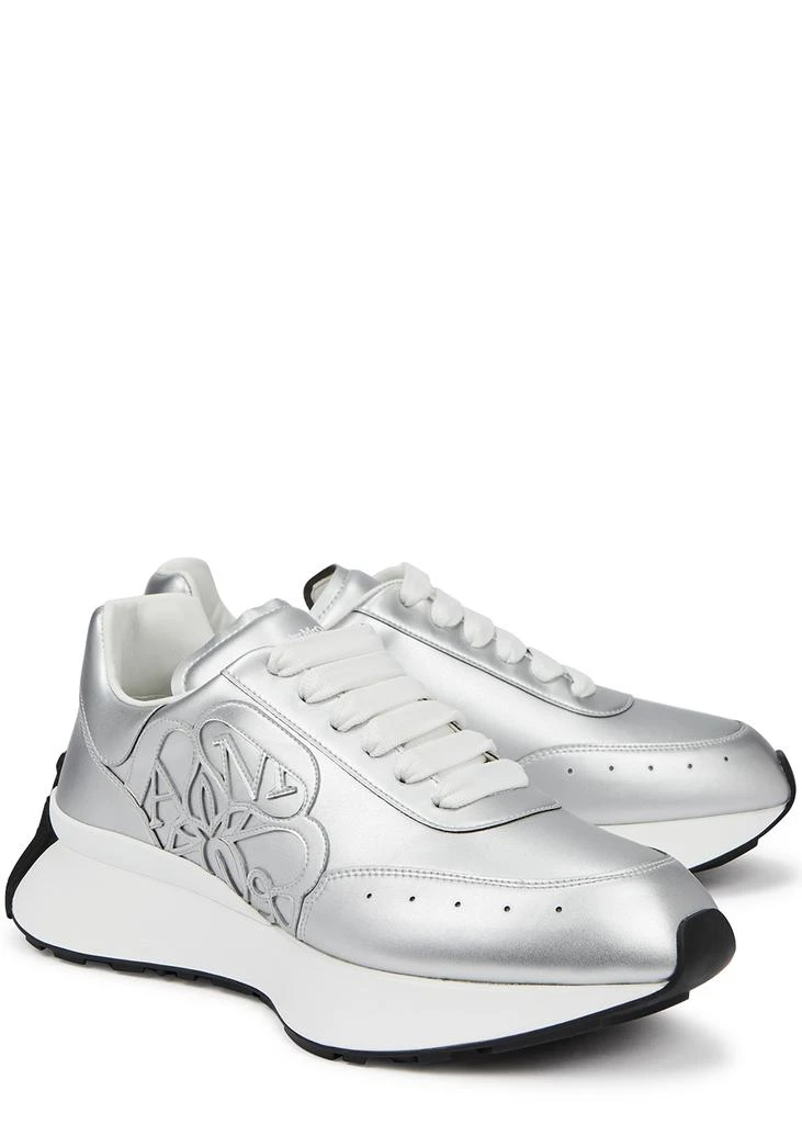 商品Alexander McQueen|Sprint Runner metallic leather sneakers,价格¥2599,第2张图片详细描述