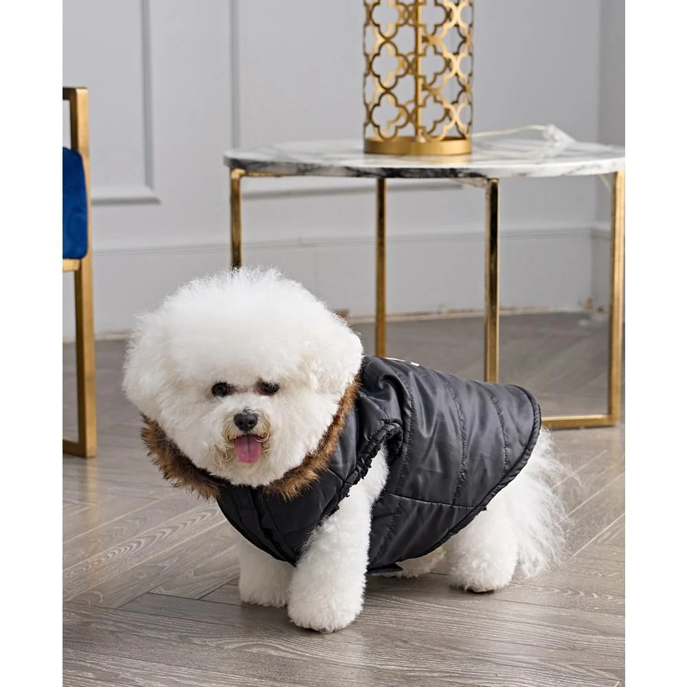 Faux Fur Hooded Pet Jacket for Dogs and Cats, Medium/Large 商品