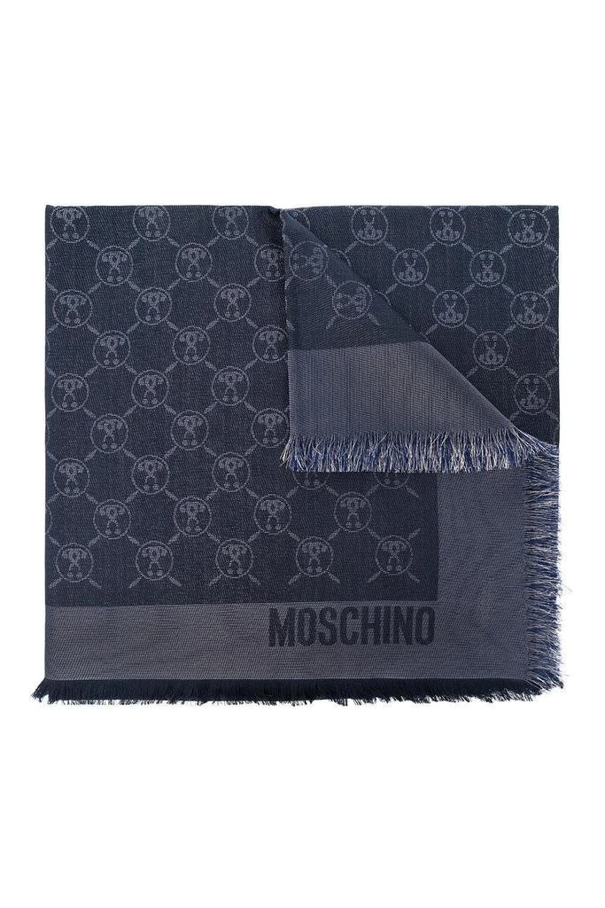 商品Moschino|Moschino Logo Jacquard Fringed Scarf,价格¥1672,第1张图片