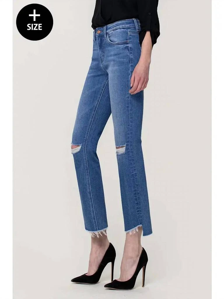 商品FLYING MONKEY|Flying Monkey - Mid Rise Mini Flare Jeans - Plus,价格¥518,第2张图片详细描述