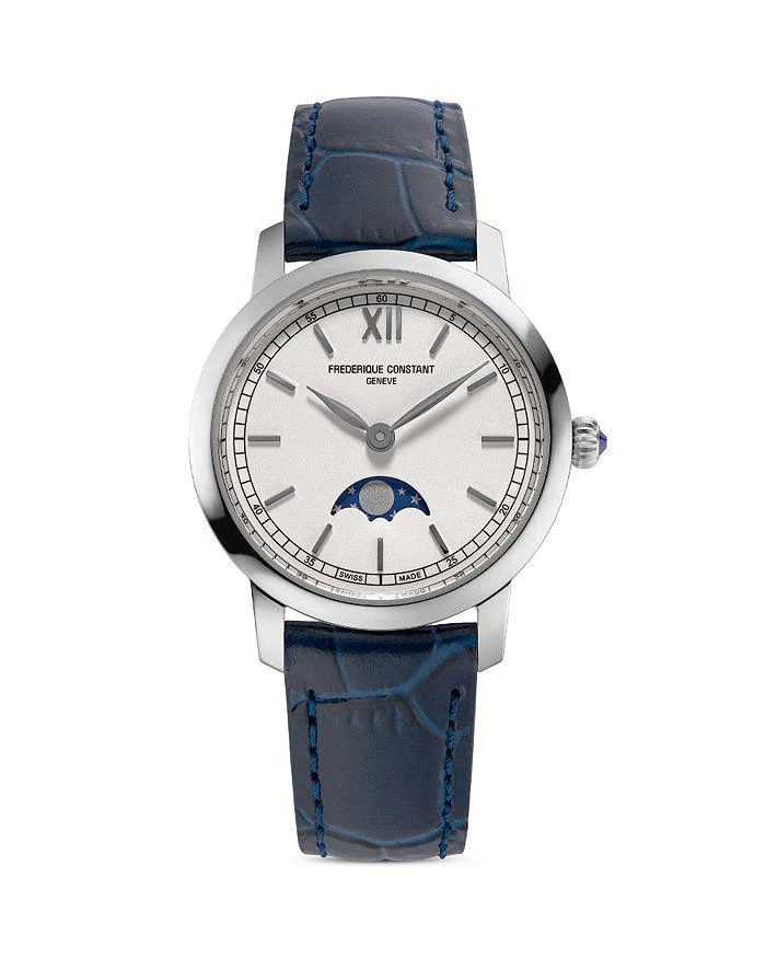 商品Frederique Constant|Slimline Moonphase Watch, 30mm,价格¥4998,第1张图片详细描述