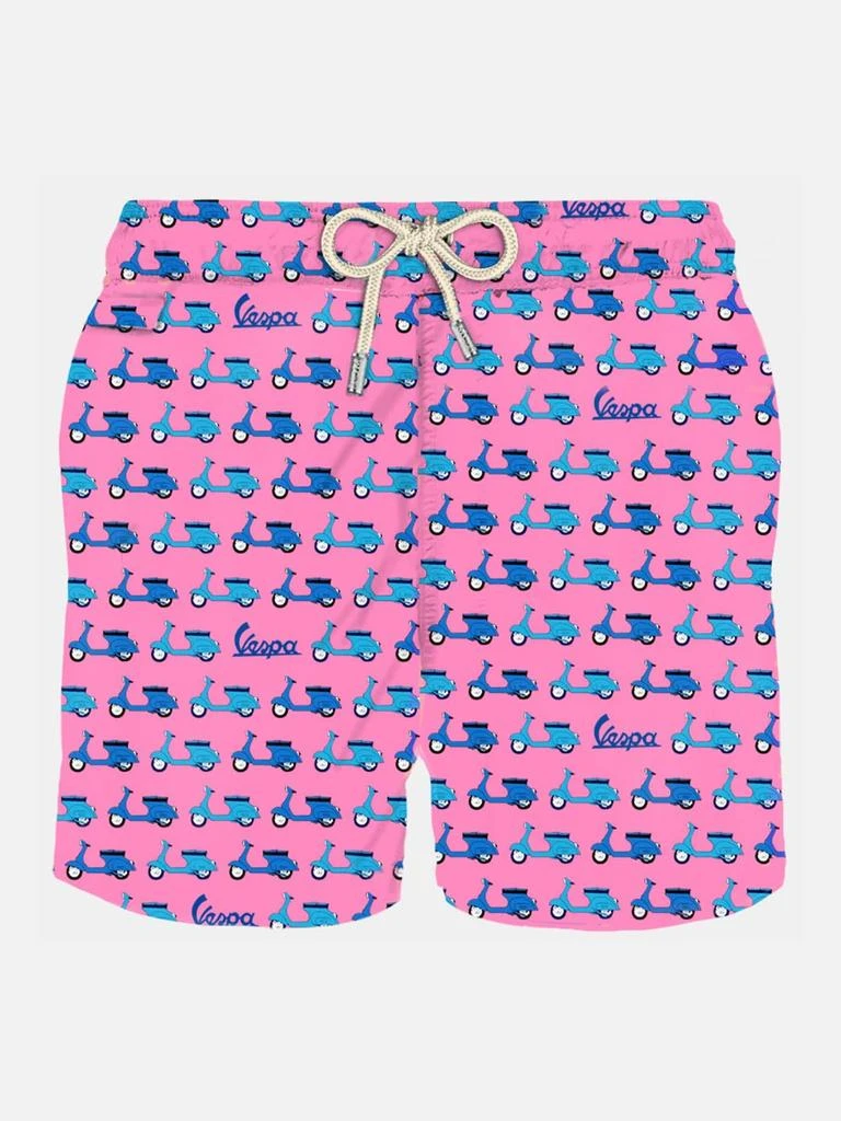 商品Mc2 Saint Barth|Man Light Fabric Swim Shorts With Vespa Print | Vespa® Special Edition,价格¥1314,第1张图片