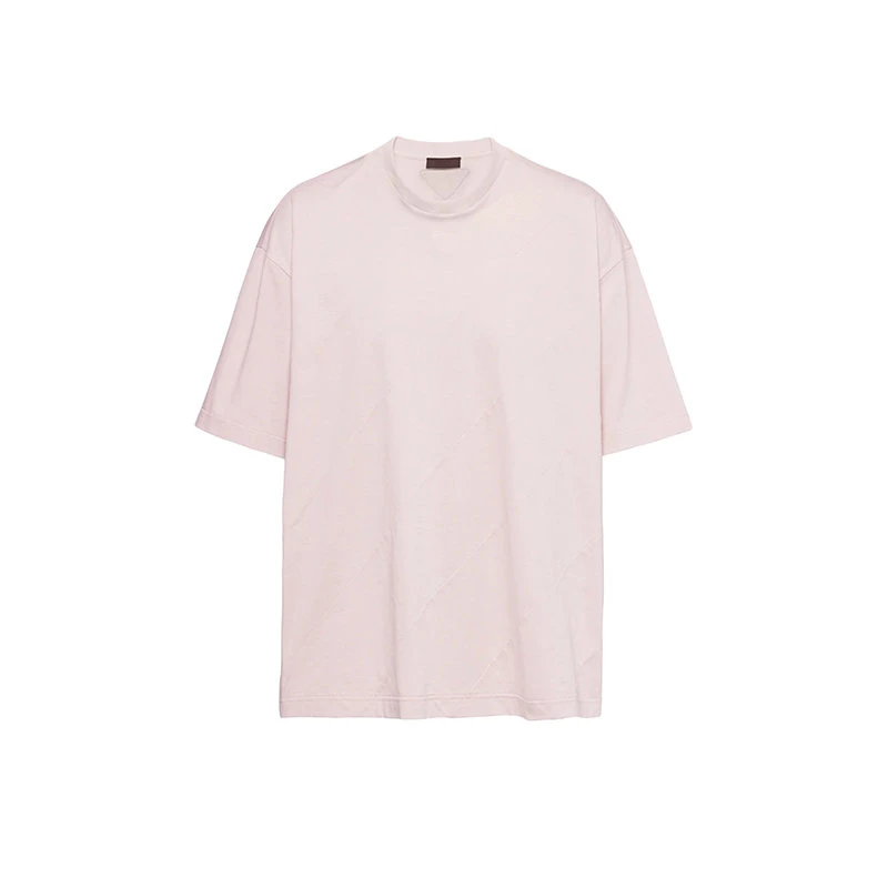 商品Prada|【预售3-7天】PRADA/普拉达 22年春夏 男士蜜桃色棉质背面徽标刺绣短袖T恤UJN772_ILK_F0924_S_212,价格¥5222,第1张图片