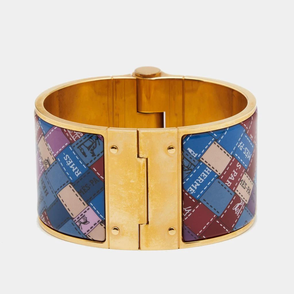 商品[二手商品] Hermes|Hermès Gold Plated Bolduc Au Carre Hinged Wide Bracelet ,价格¥4074,第3张图片详细描述