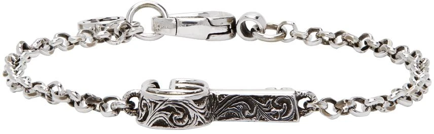 商品Gucci|Silver Double G Key Bracelet,价格¥2173,第1张图片
