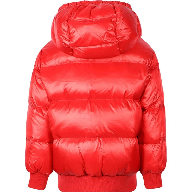 商品Moschino|Colorful monogram padded winter jacket in red,价格¥2742,第2张图片详细描述