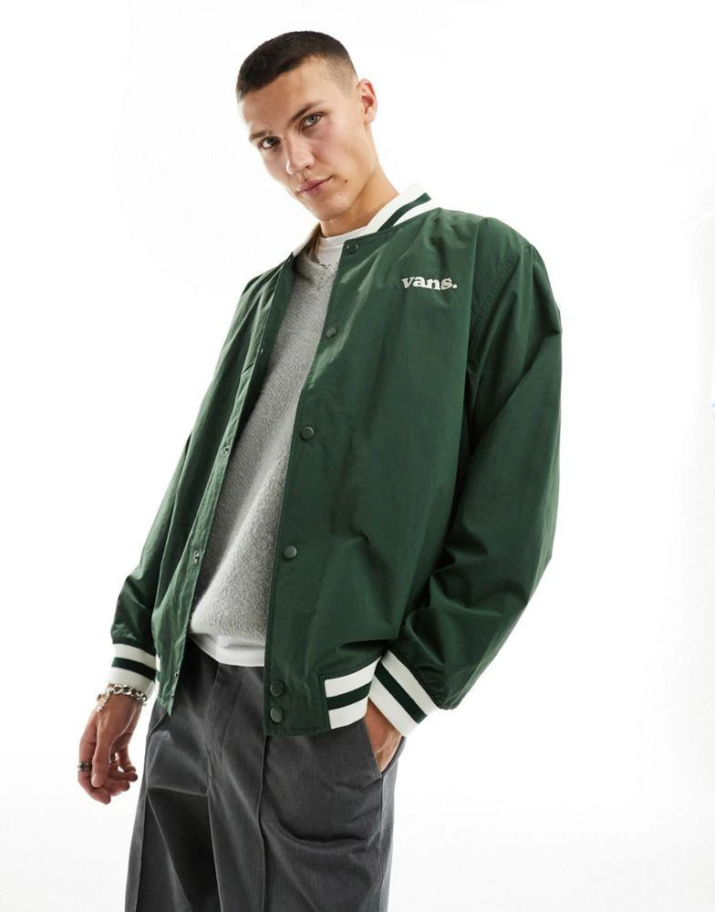 商品Vans|Vans moore varsity bomber jacket in green,价格¥428,第4张图片详细描述