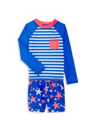 Little Boy's 2-Piece Rashguard & Bottoms Set商品第4张图片规格展示