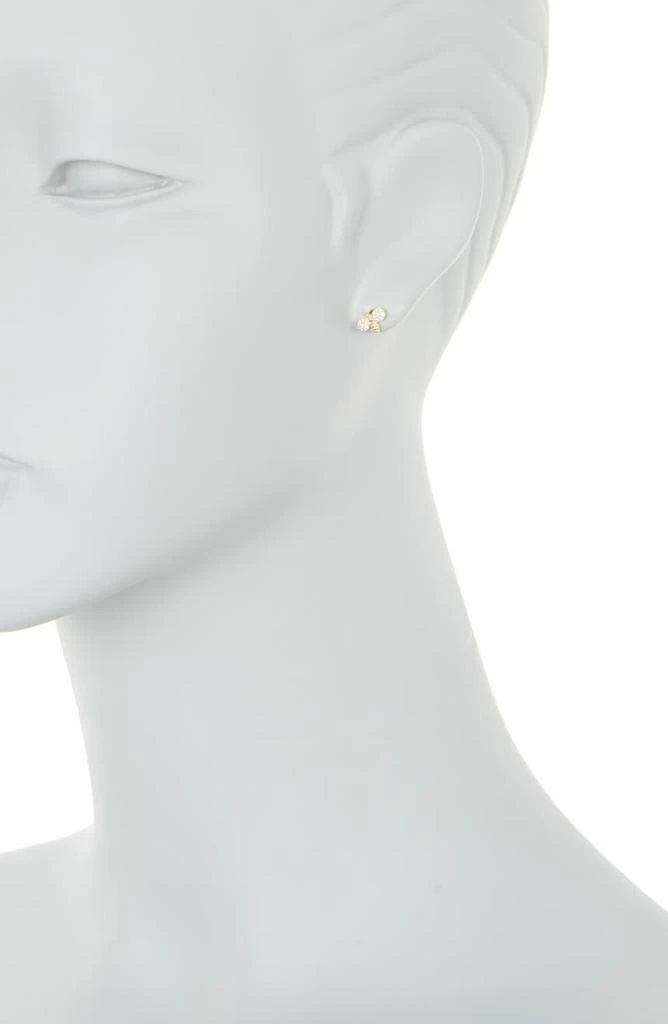 商品Argento Vivo Sterling Silver|18K Gold Plated Pavé Bee Stud Earrings,价格¥99,第2张图片详细描述