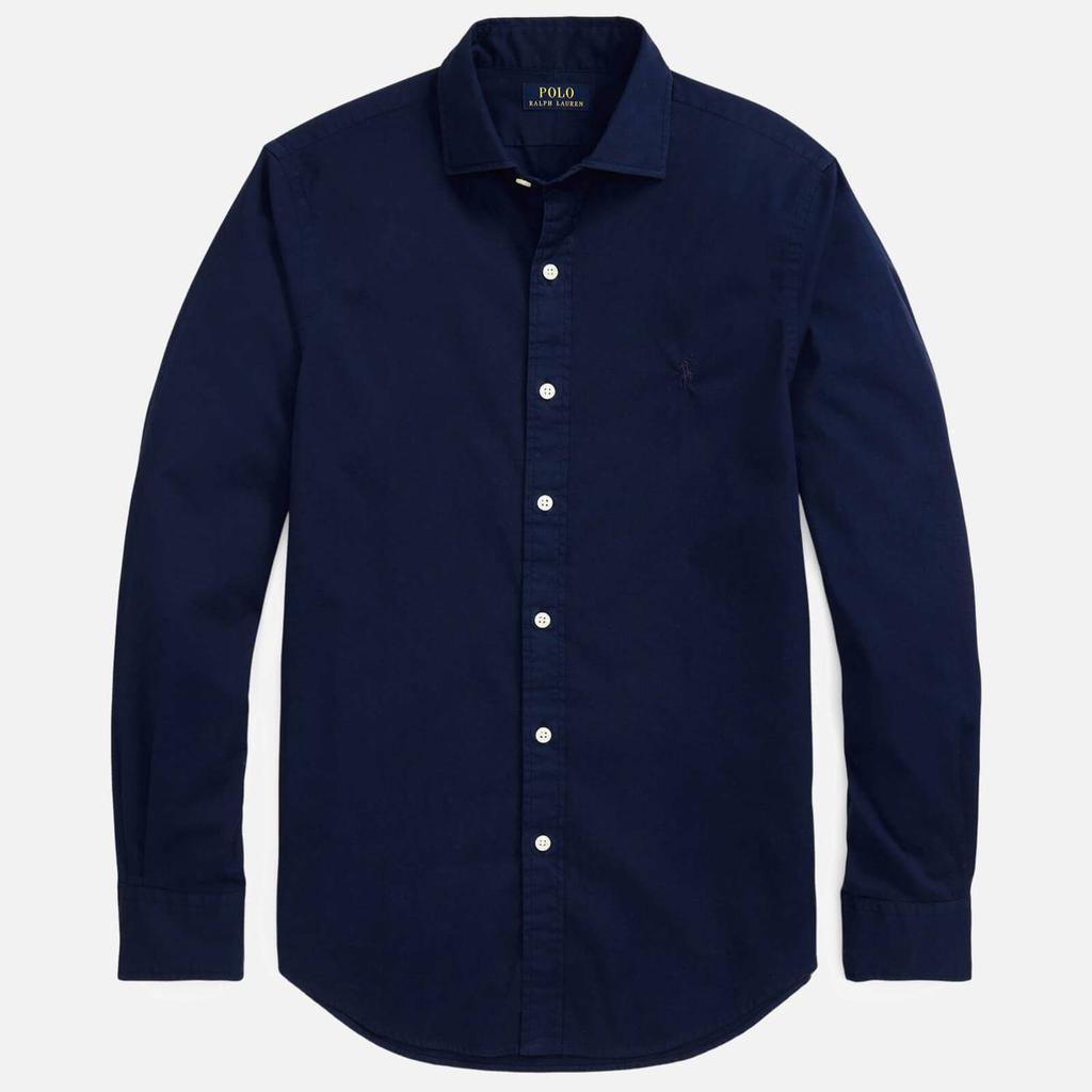 Polo Ralph Lauren Men's Slim Fit Garment Dyed Twill Shirt - Newport Navy商品第4张图片规格展示