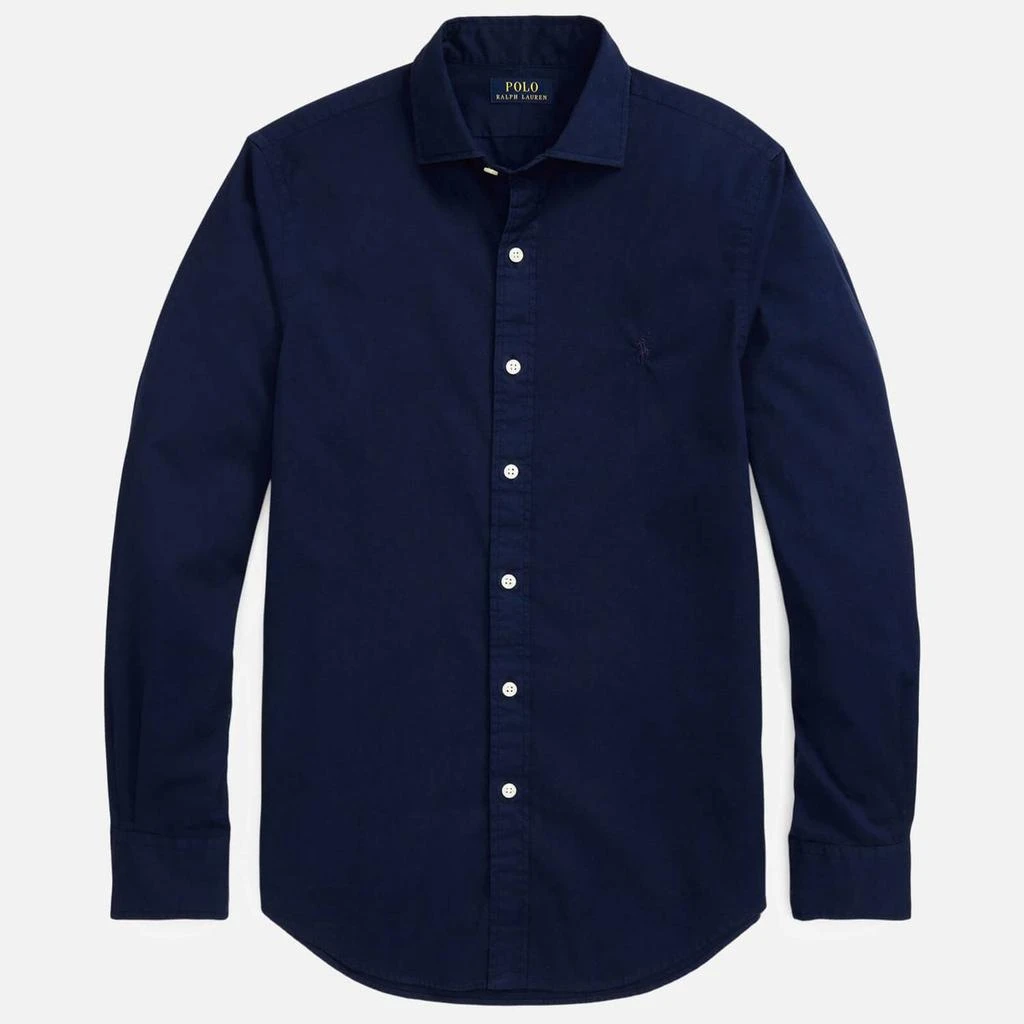 商品Ralph Lauren|Polo Ralph Lauren Men's Slim Fit Garment Dyed Twill Shirt - Newport Navy,价格¥794,第4张图片详细描述