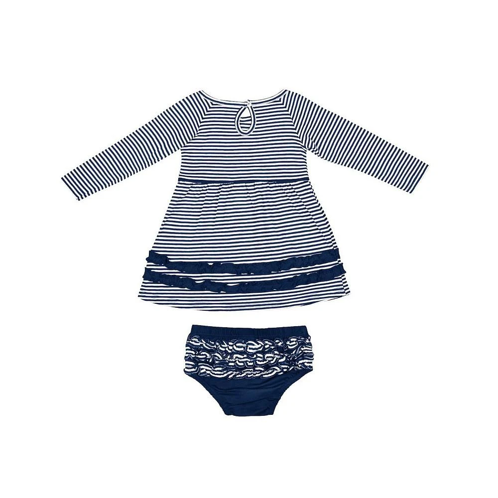 商品Colosseum|Girls Infant Navy Michigan Wolverines Whoville Dress and Bloomer Set,价格¥316,第2张图片详细描述
