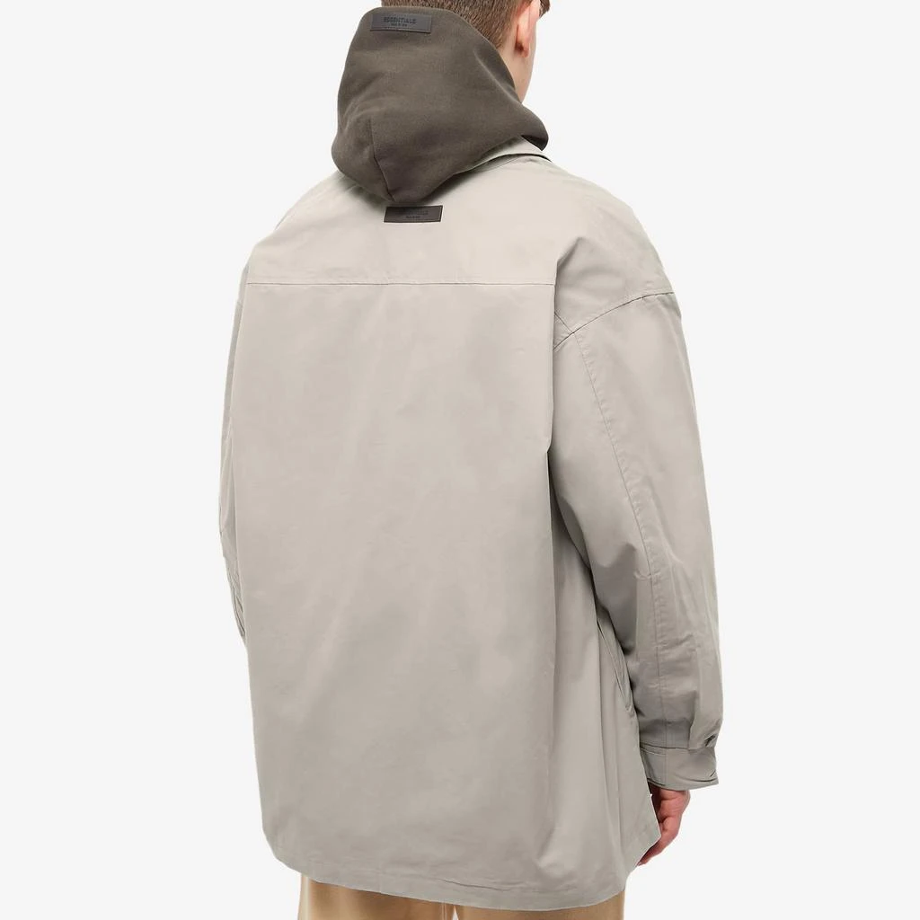 商品Essentials|Fear of God Essentials Woven Twill Barn Jacket - Seal,价格¥1142,第3张图片详细描述