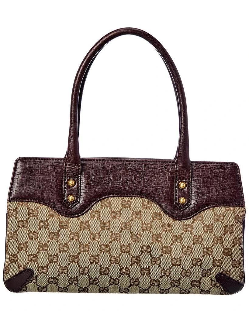 商品[二手商品] Gucci|Gucci Brown GG Canvas Large Horsebit Chain Tote (Authentic Pre-Owned),价格¥6381,第2张图片详细描述