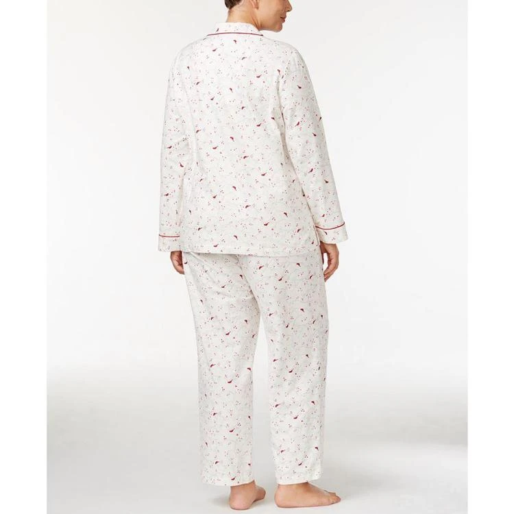 商品Charter Club|Plus Size Printed Flannel Pajama Set, Created for Macy's,价格¥153,第3张图片详细描述