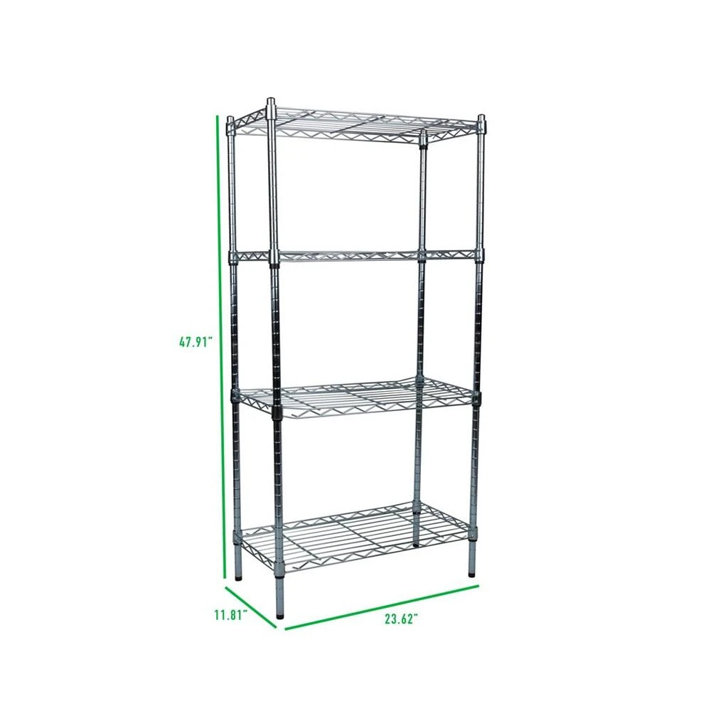 商品Mind Reader|4-Tier Adjustable Storage Rack, Silver,价格¥904,第3张图片详细描述