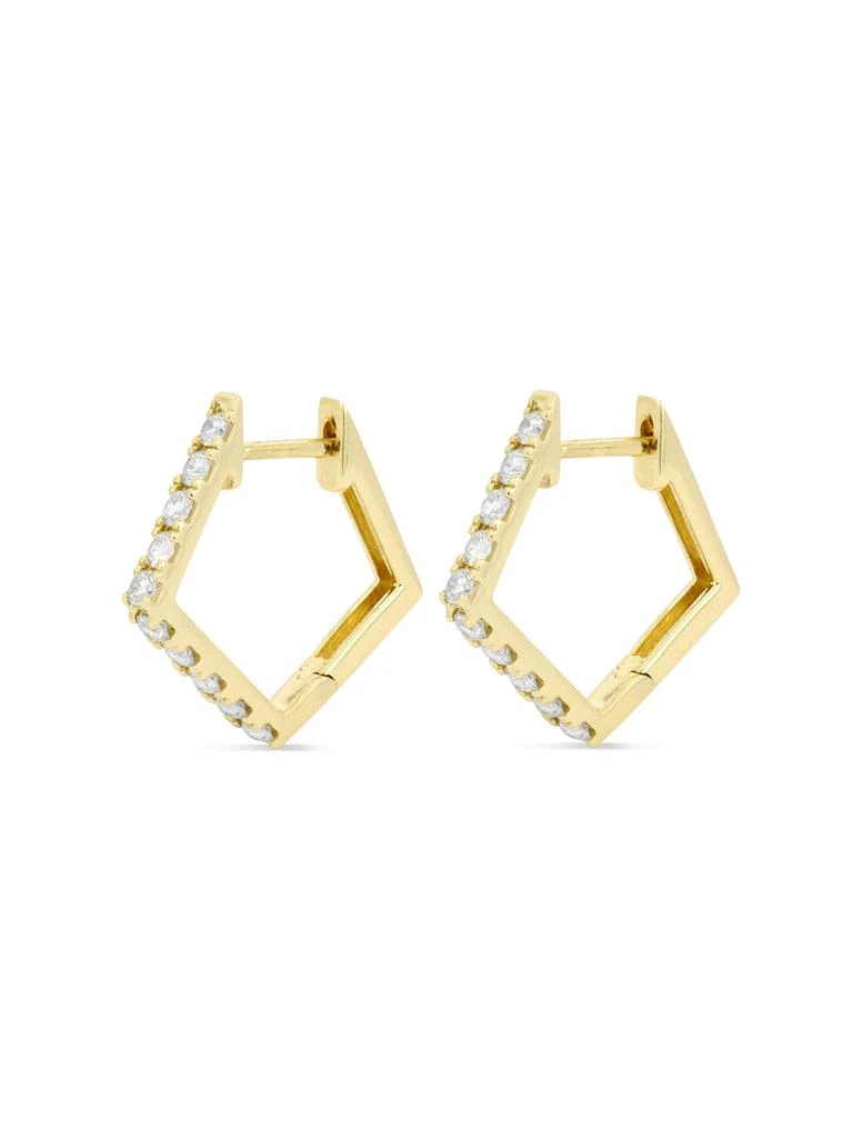 商品Stevie Wren|Diamond Pentagon Hoops,价格¥18963,第1张图片