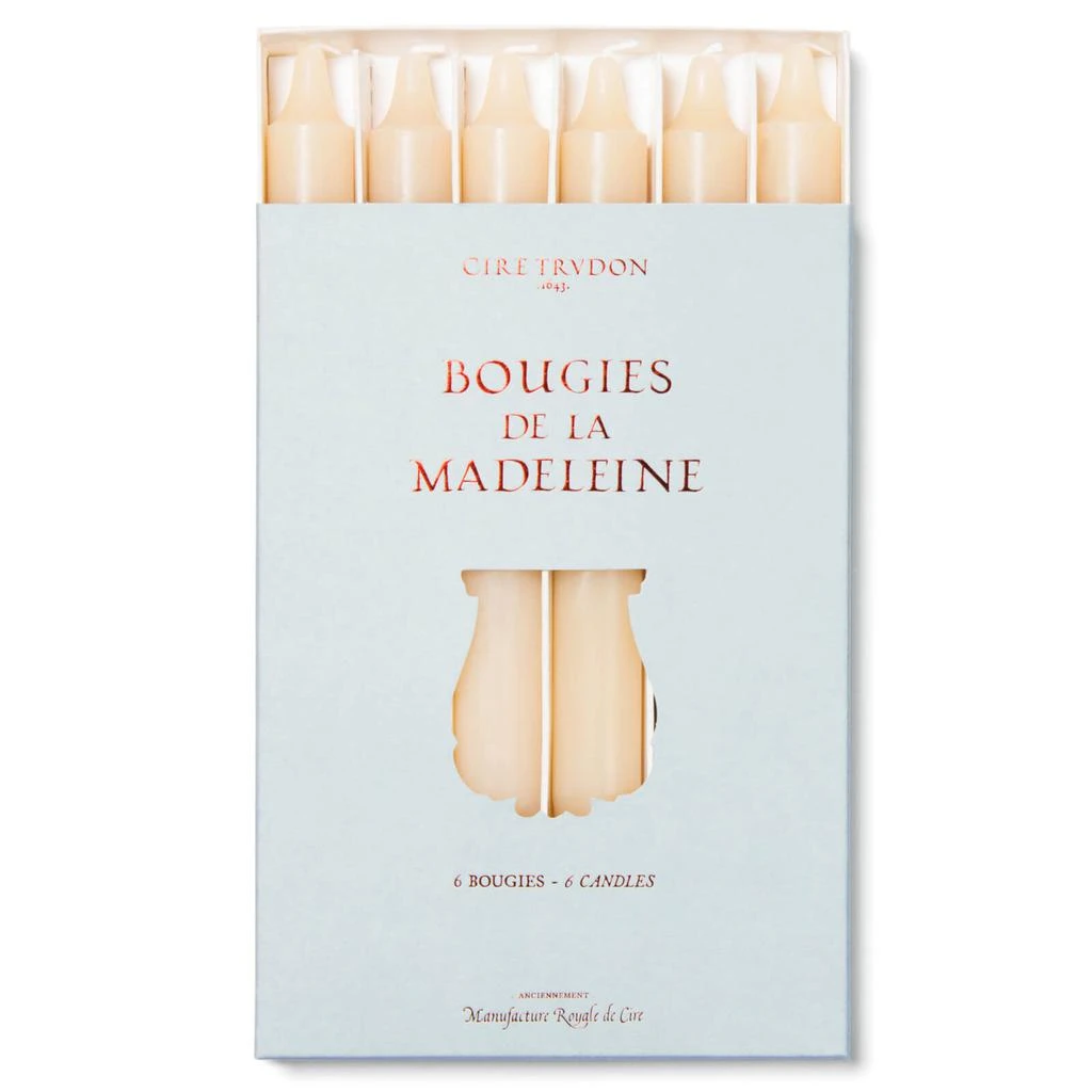 商品Cire Trudon|TRUDON Bougies De La Madeleine Unscented Dinner Candles - Stone (Set of 6),价格¥237,第1张图片