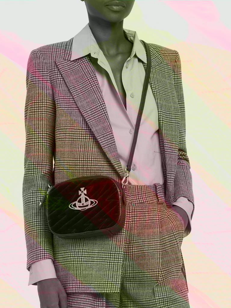 商品Vivienne Westwood|Anna Velvet Camera Bag,价格¥4757,第1张图片详细描述