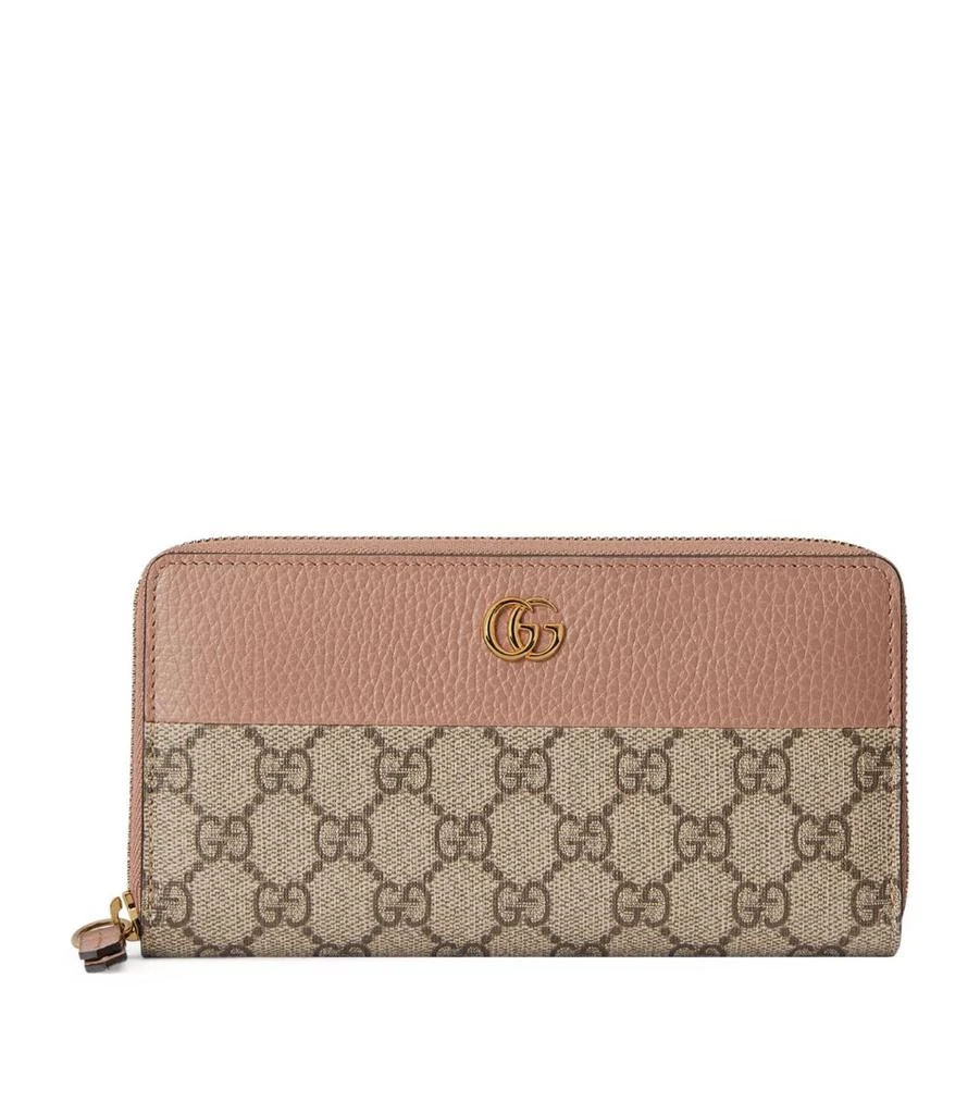 商品Gucci|Canvas GG Marmont Zip-Up Wallet,价格¥4773,第1张图片