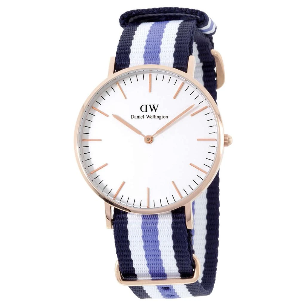 商品Daniel Wellington|Trinity 女士条纹尼龙表带石英腕表 36mm 0509DW,价格¥299,第1张图片