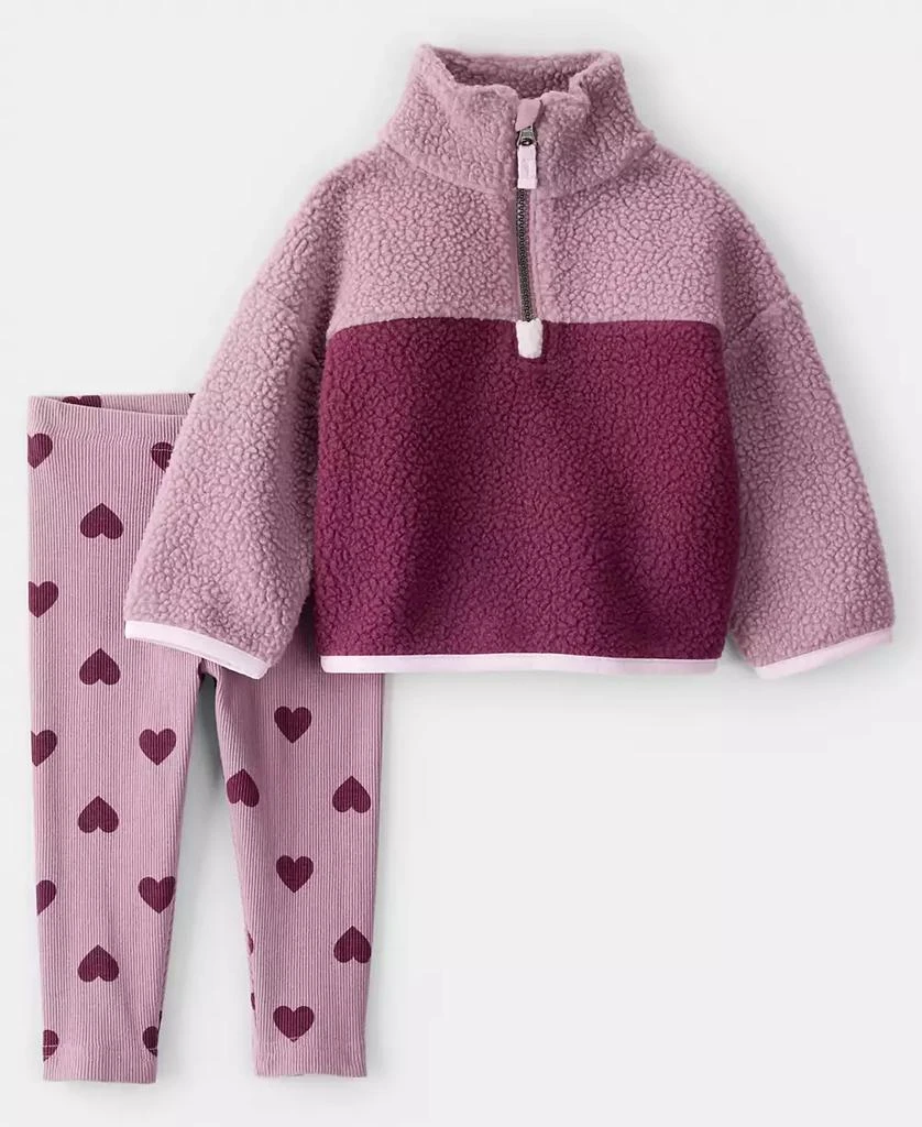 商品Carter's|Baby Girls 2-Piece Long-Sleeve Sweater and Leggings Set,价格¥207,第1张图片