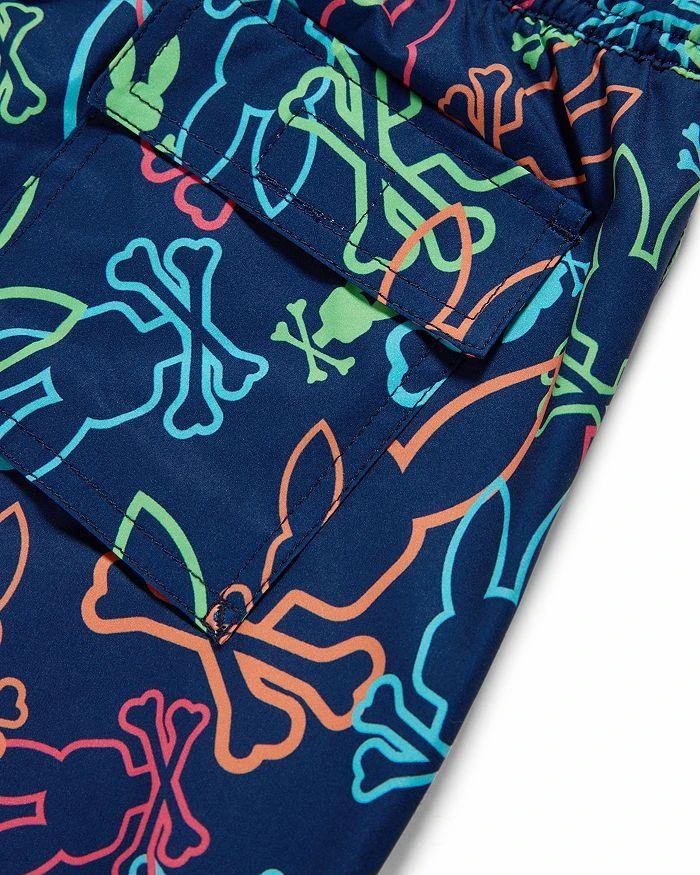 商品Psycho Bunny|Boys' Barrett Allover Print Swim Trunks - Little Kid, Big Kid,价格¥487,第4张图片详细描述