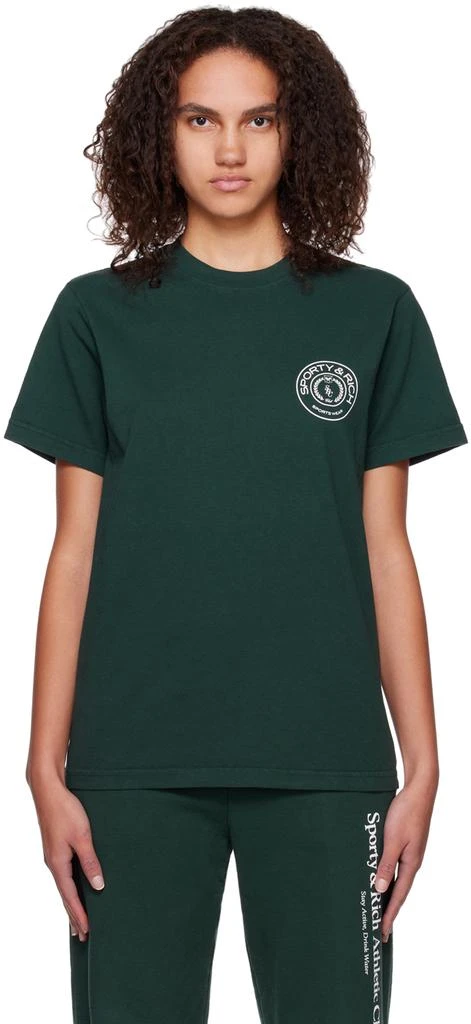 商品Sporty & Rich|Green Crest T-Shirt,价格¥222,第1张图片