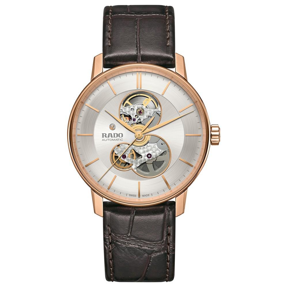 商品Rado|Men's Swiss Automatic Centrix Brown Leather Strap Watch 41mm,价格¥11512,第1张图片