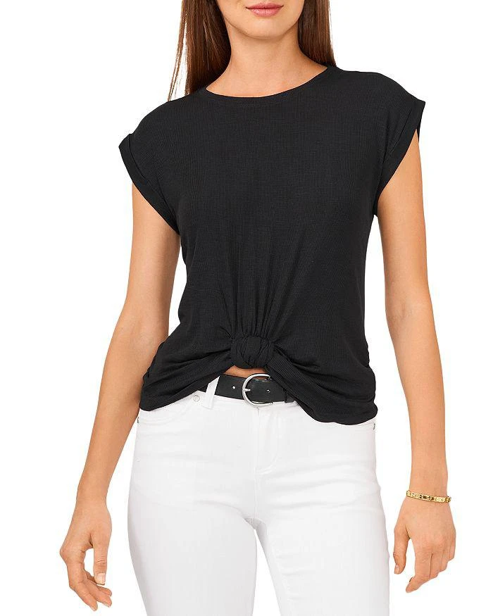 商品Vince Camuto|Knot Front Rib Tee,价格¥182,第1张图片
