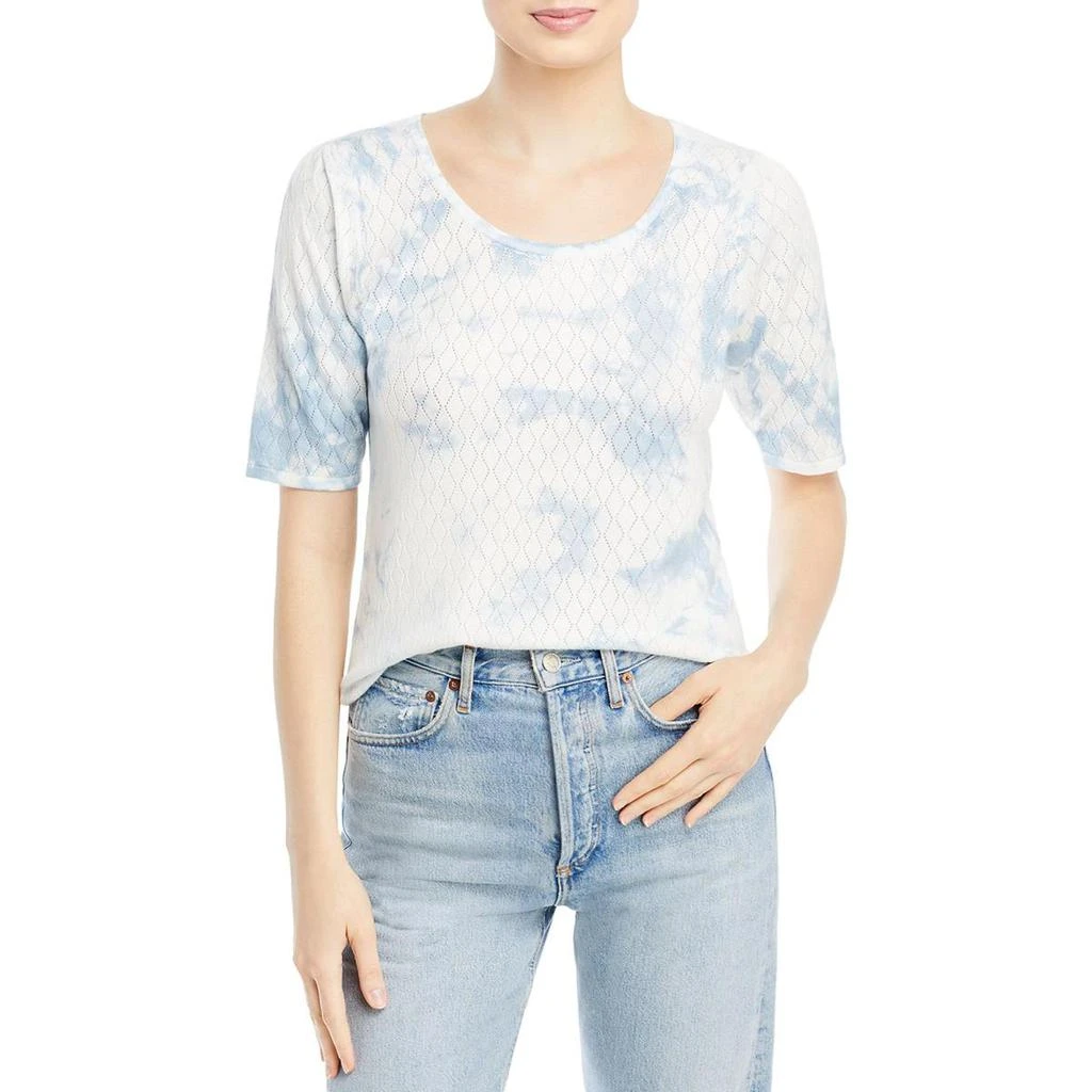 商品Tahari|T Tahari Womens Tie-Dye Puff Sleeve Top,价格¥48,第1张图片