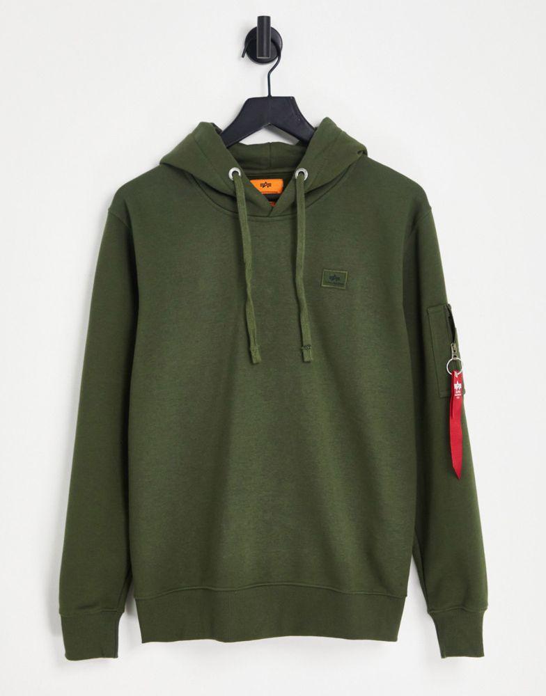 商品Alpha Industries|Alpha Industries X-Fit hoodie in dark green CO-ORD,价格¥572,第1张图片