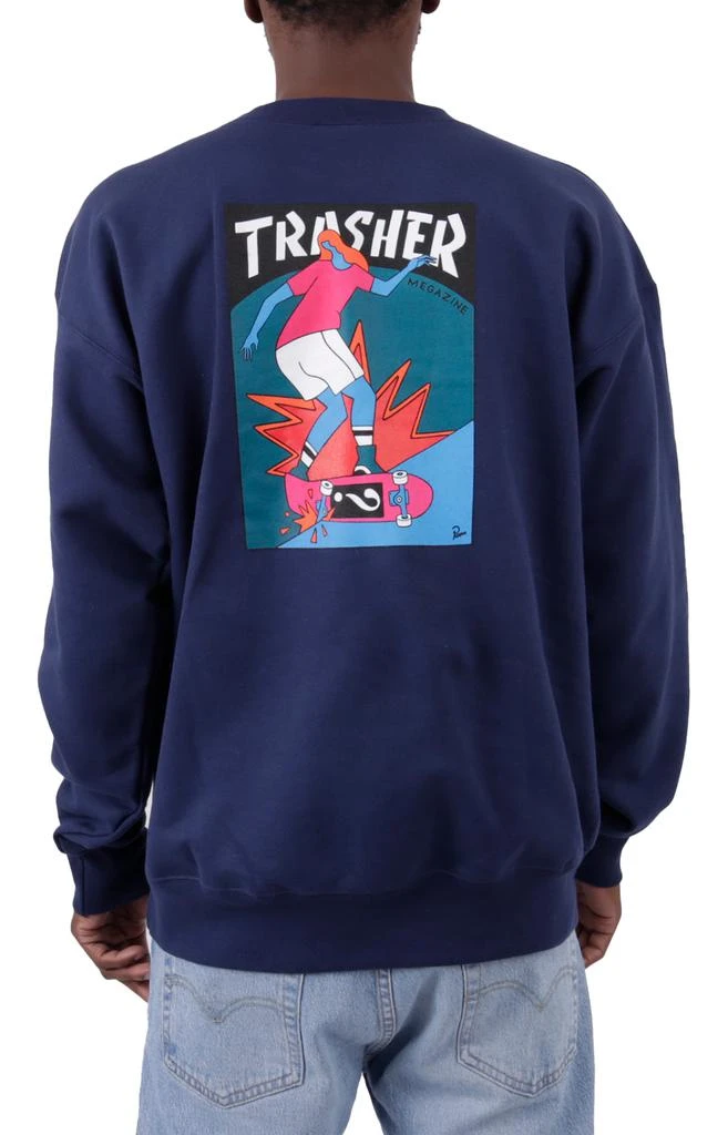 商品Thrasher|Trasher Hurricane Crewneck - Navy Blue,价格¥257,第3张图片详细描述